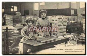 Old Postcard Biscuits Olibet Types & # 39ouvrieres TOP