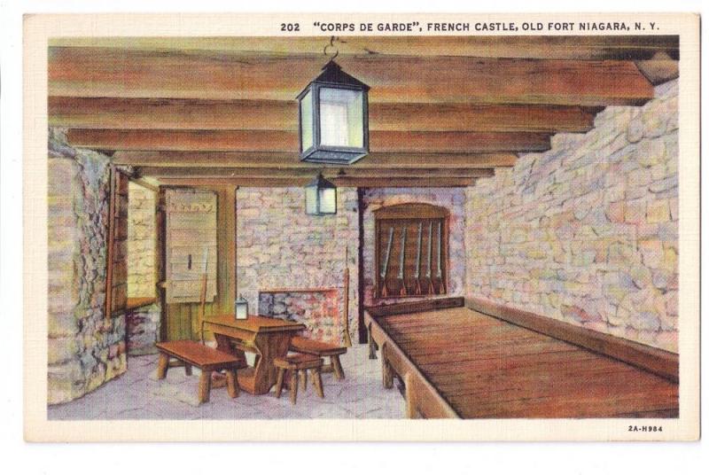 Old Fort Niagara Corps De Garde French Castle NY Postcard