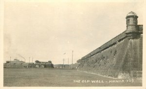 Postcard RPPC Philippines Manila 1920s The Old Wall #329 23-2845