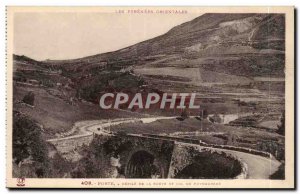 Old Postcard Door Defile of the road and pass Puymaurens