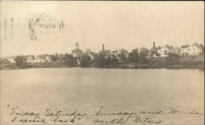 Concord Junction Massachusetts MA Waterfront Buildings Real Photo Postcard