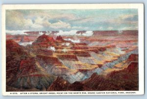 Grand Canyon Arizona AZ Postcard After A Storm Bright Angel Point c1920s Antique