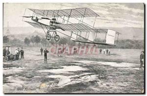 Old Postcard Jet Aviation Henri Farman breaking the record of & # 39aeroplane