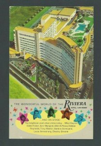 Ca 1969 Post Card LV NV Riveria Hotel Features Eddie Fisher Ann Margaret 7 X 4.5