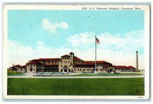 1940 US Veterans Hospital Building Cheyenne Wyoming WY Unposted Vintage Postcard