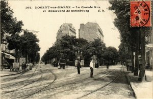 CPA NOGENT-sur-MARNE La Grande Rue et Bd de Strasbourg (869546)