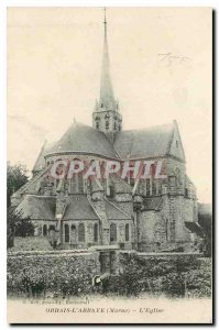 Old Postcard Marne Orbais Abbey Church