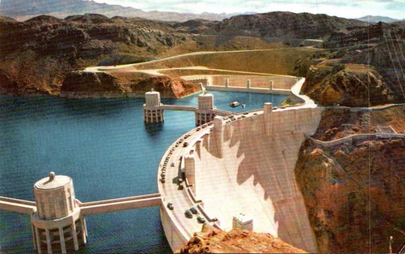 Nevada The Hoover Dam On Colorado River