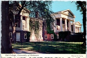 Postcard - Old College, University of Delaware - Newark, Delaware 
