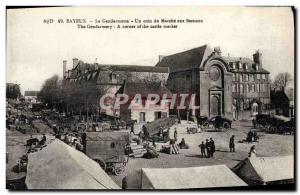 Old Postcard Bayeux Force One corner of the market Cattle