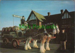 Wiltshire Postcard-Shire Horses,Wadworth & Co,Northgate Brewery, Devizes RR14047 