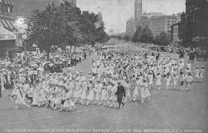 Washington D.C. Children Marching In Preparedness Parade, 1916, PC U15736