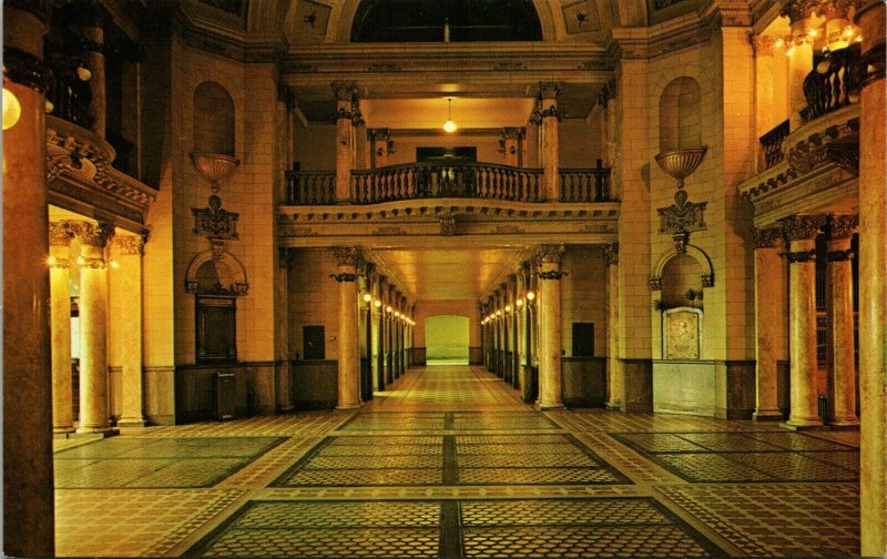 Main Hall Interior State Capitol Helena Montana Postcard Bob Anderson Kalispell