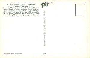 Phoenix Arizona 1960s Postcard Mayer Central Complex Savings Building