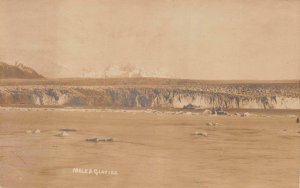 RPPC MILES GLACIER ALASKA REAL PHOTO POSTCARD (c. 1910)