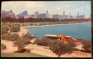 Vintage Postcard 1956 Skyline from Shedd Aquarium, Chicago, Illinois (IL)