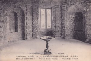 Salon Henri IV Pavillon Hotel Restaurant Grotte D'Orphee French Old Postcard