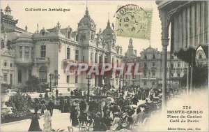 Old Postcard Monte Carlo Collection Artistic Cafe Place du Casino de Paris