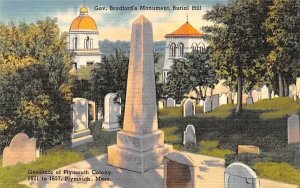 Gov. Bradford's Monument in Plymouth, Massachusetts Burial Hill.