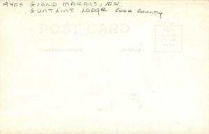 Auto 1940s Grand Marais Minnesota Gunflint Lodge Cook County RPPC postcard 6231