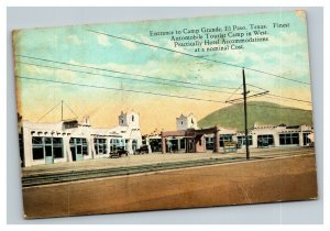 Vintage 1934 Postcard Camp Grande Automobile Tourist Camp El Paso Texas