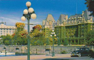 Flower Baskets and Empress Hotel Victoria Canada