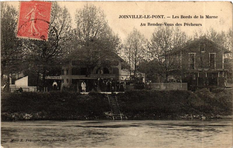 CPA JOINVILLE-le-PONT - Les Bords de la Marne - Au Rendez-Vous des .. (659575)