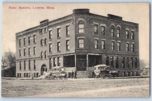 c1910's Hotel Manitou Luverne Minnesota MN Horse Carriage Antique Postcard