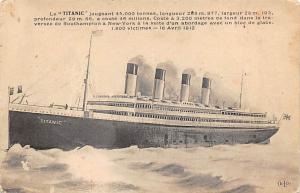 Le Titanic Jaugeant 45,000 tonnes Oceanliner Ship White Star Line Ship Steame...