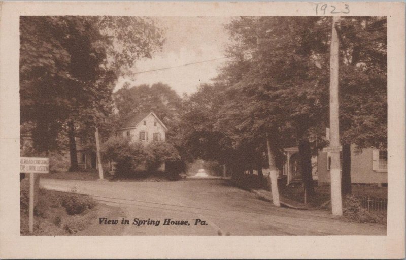 Postcard View Spring House PA