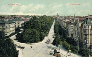 Germany Augsburg Kaisterstrasse Vintage Postcard 08.39