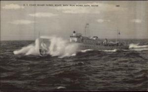 Bath ME BIW Coast Guard Patrol Boats Postcard