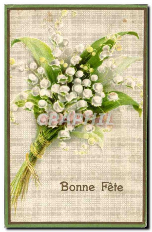 Old Postcard Fantasy Flowers Lily of the valley