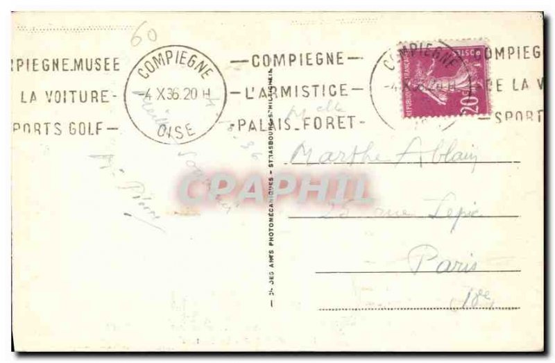 Old Postcard Compiegne Chateau