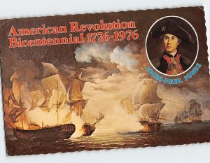 Postcard John Paul Jones Battle HMS Serapis American Revolution Bicentennial