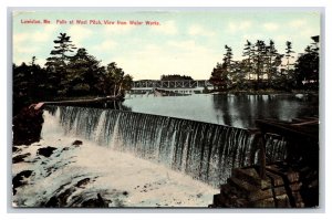 Falls at West Pitch Lewiston Maine ME UNP DB Postcard Y7