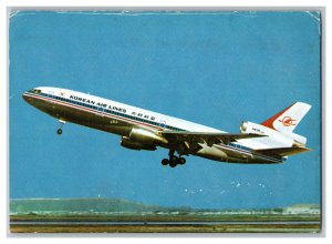 Postcard KAL Korean Air Lines DC-10 Airline Issue Continental View Card 
