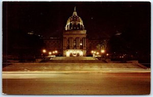 M-63678 Pennsylvania State Capitol softly illuminated Harrisburg Pennsylvania