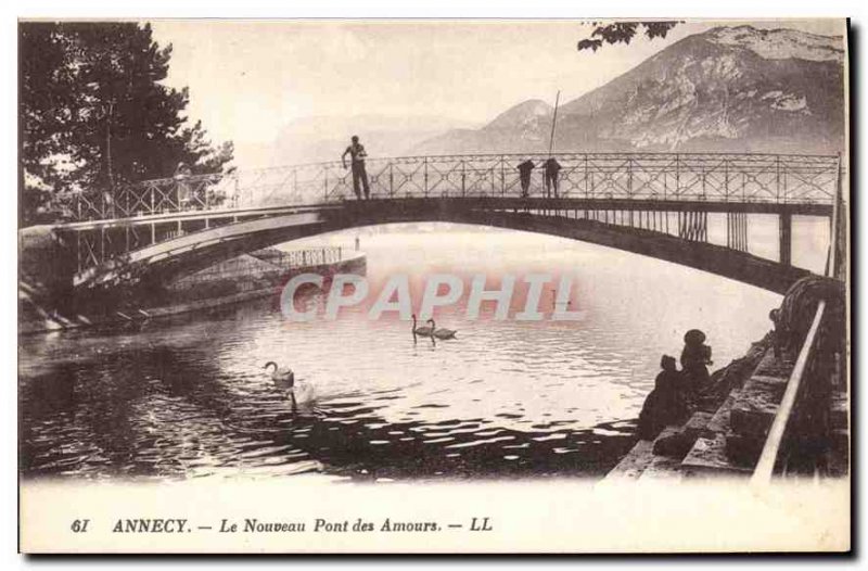 Old Postcard Annecy New Amours Bridge