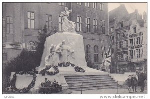 BRUXELLES, Belgium, 1910-1920s; Monument Eleve A La Memoire De Miss Edith Cav...