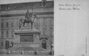 Vintage Austria Kaiser Josef II Statue Postcard Vienna 1900s