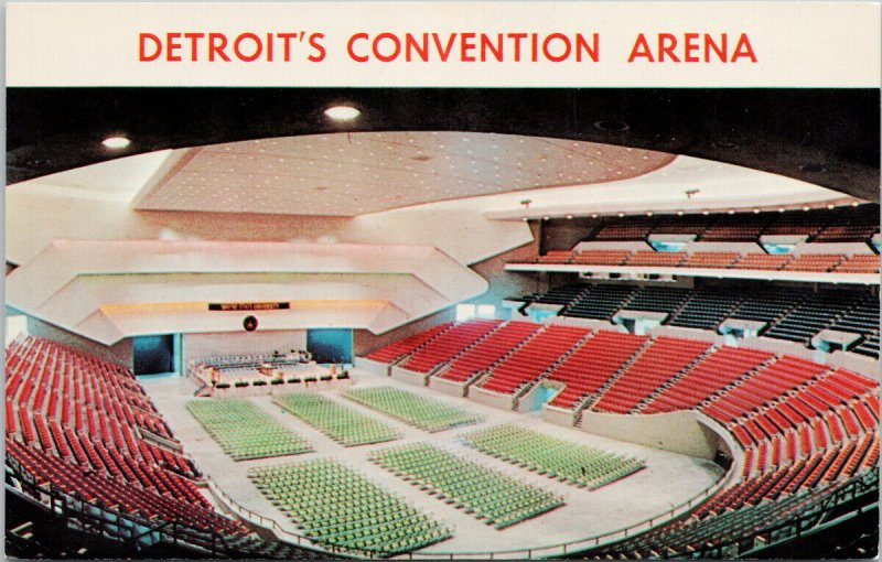 Detroit Convention Arena MI Michigan Stadium Unused Vintage Postcard G2