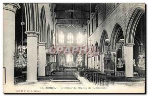 Old Postcard Bernay Interior of the & # 39eglise of Couture