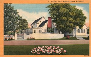 Country Club House Flower Garden Outside Rehoboth Beach Delaware DE Postcard