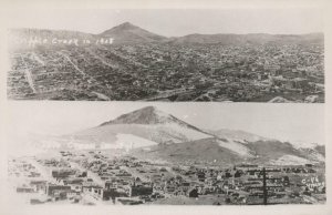 RPPC Postcard Cripple Creek Colorado in 1908 and 1941