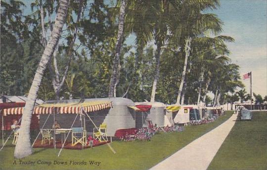 A Trailer Camp Down Florida Way Curteich