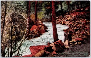 VINTAGE POSTCARD THE RAPIDS AT SOUTH CHEYENNE CANYON COLORADO SPRINGS