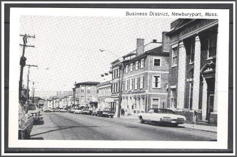 Massachusetts, Newburyport Business District Main Street Cars - [MA-647]