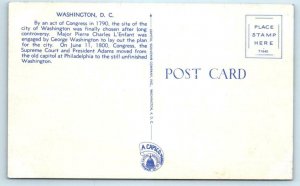 3 Large Letter Linens WASHINGTON, D.C. ~ Curteich, Colourpicture c1940s Postcard