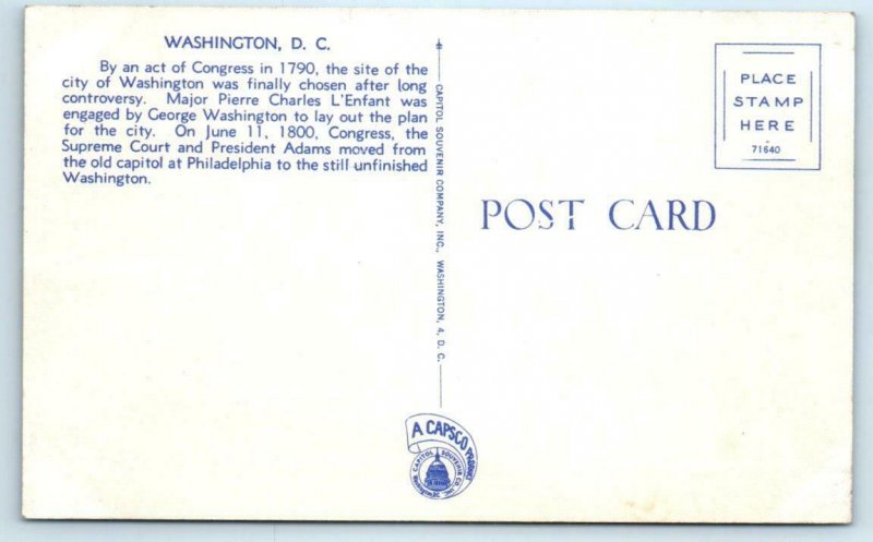 3 Large Letter Linens WASHINGTON, D.C. ~ Curteich, Colourpicture c1940s Postcard